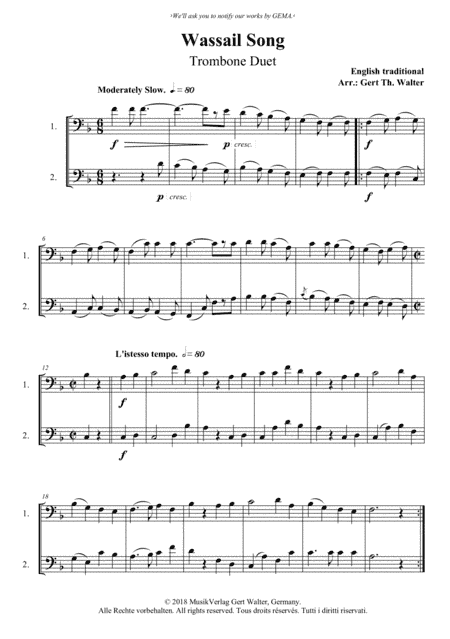 Wassail Song (arr. Gert Th. Walter)