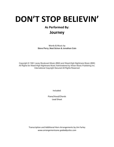 Don't Stop Believin' (arr. Jim Farley)