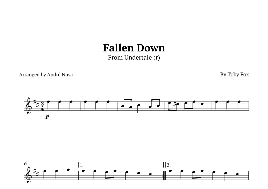 Fallen Down (arr. André Nusa)