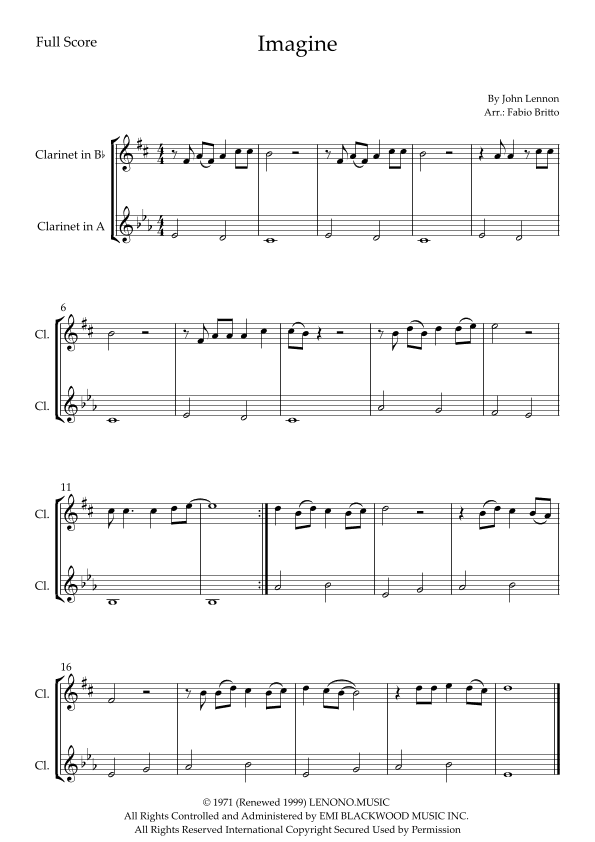 Imagine (arr. Fabio Britto)