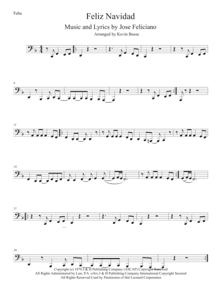 Feliz Navidad (arr. Kevin Busse)