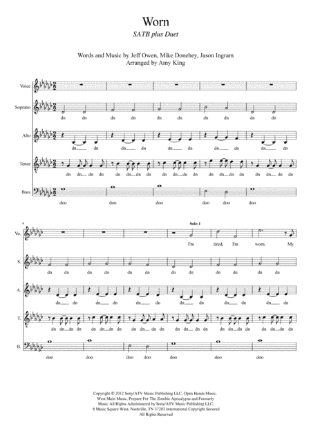Worn (arr. Amy King)