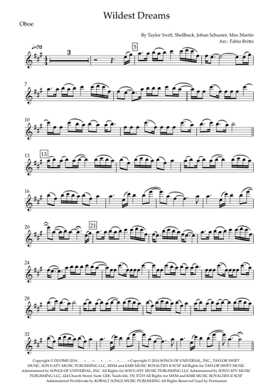 Wildest Dreams (arr. Fabio Britto)