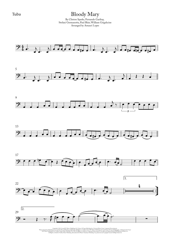 Bloody Mary (arr. Amauri Lopes)