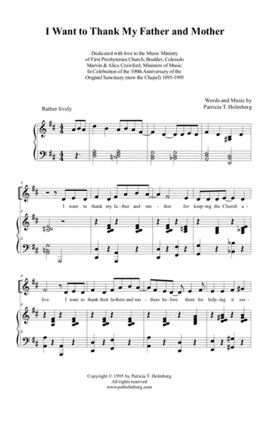 I Want to Thank My Father and Mother