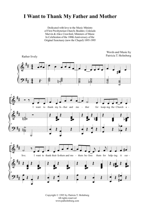 I Want to Thank My Father and Mother