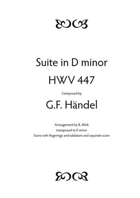 Suite in D minor, HWV 447 (arr. Bert Alink)