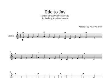 Ode to Joy (arr. Peter Andrew)