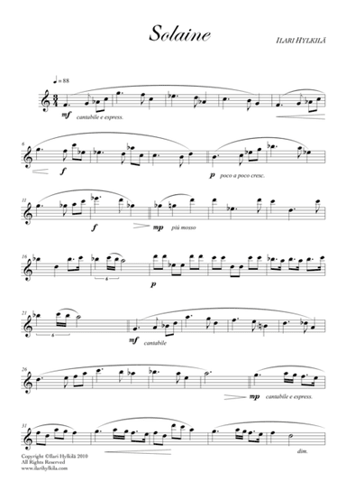 Solaine (for solo flute)