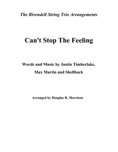 Can't Stop The Feeling  from TROLLS (arr. Douglas R. Morrison)