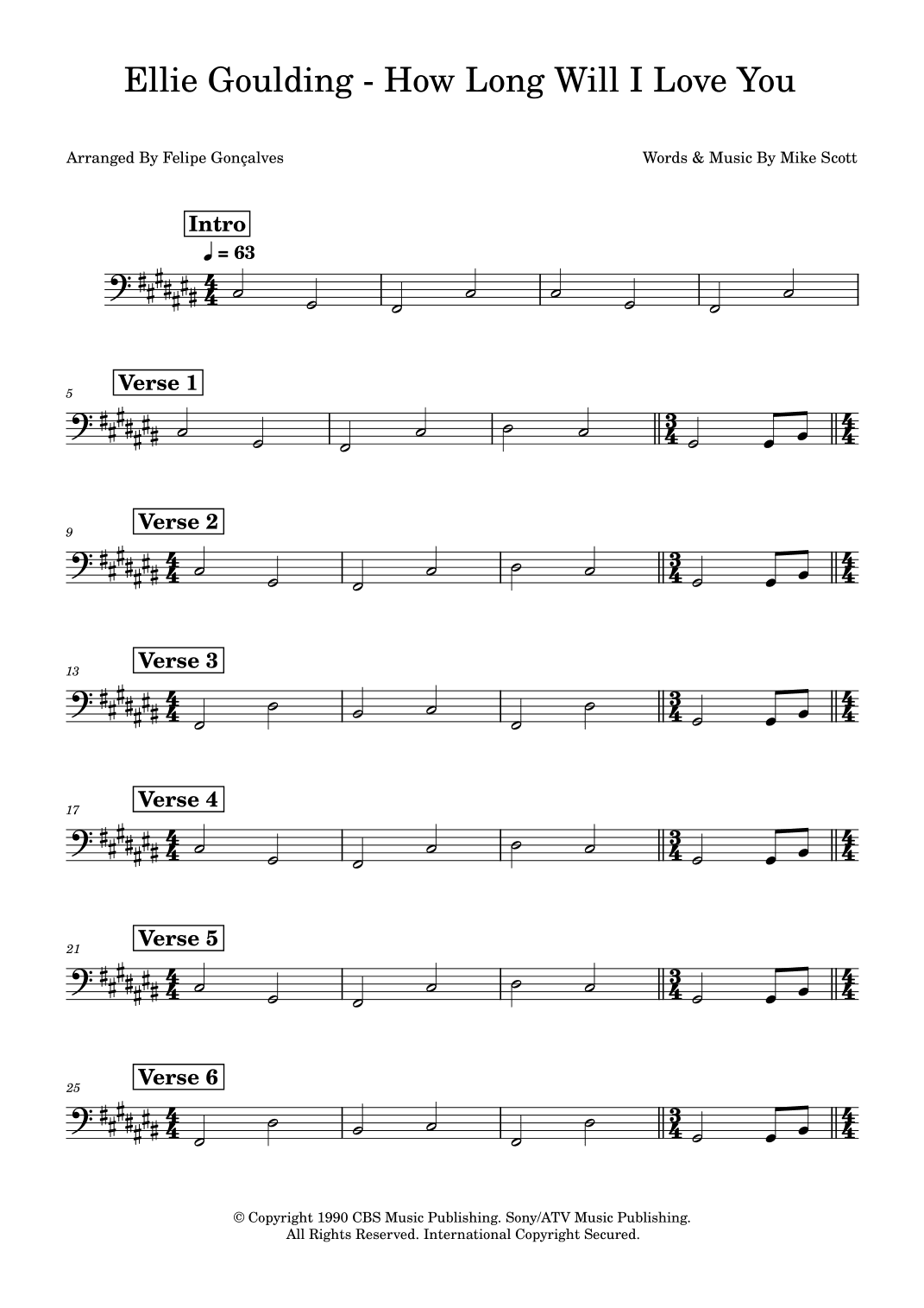 How Long Will I Love You (arr. Felipe Gonçalves)
