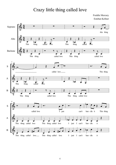 Crazy Little Thing Called Love (arr. Esteban Kellner)