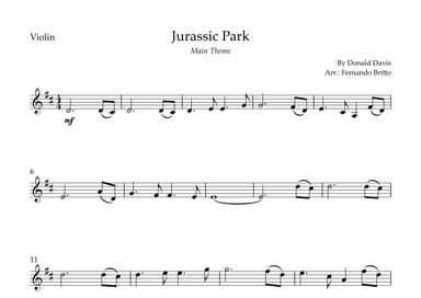 Jurassic Park Iii (arr. Fernando Britto)