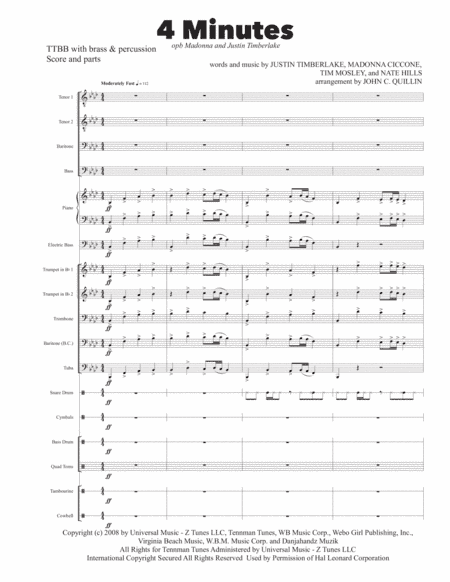 4 Minutes (arr. John C. Quillin)