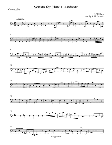Sonata in A Minor for Flute and String Quartet I. Andante (arr. Nick Lacanski)