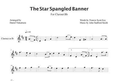 The Star Spangled Banner (For Clarinet) (arr. Daniel Nakamura)