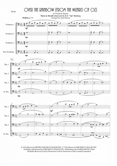 Over The Rainbow (from The Wizard Of Oz) (arr. Andy Derrick)