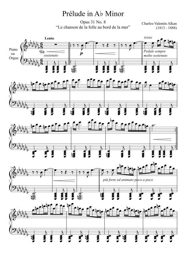 Prelude Opus 31 No. 8 in Ab Minor (arr. Zachary Corbett)