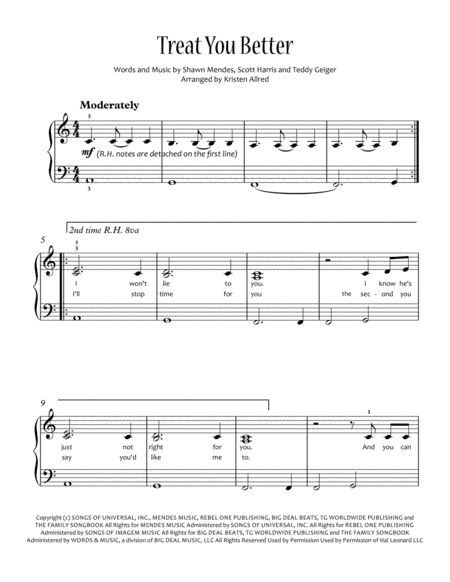 Treat You Better (arr. Kristen Allred)