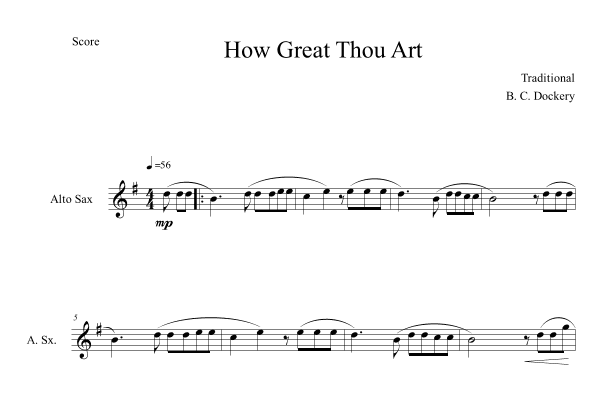 How Great Thou Art (Alto Sax Solo) (arr. B. C. Dockery)