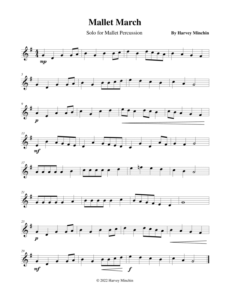 Mallet March For Solo Mallet Percussion