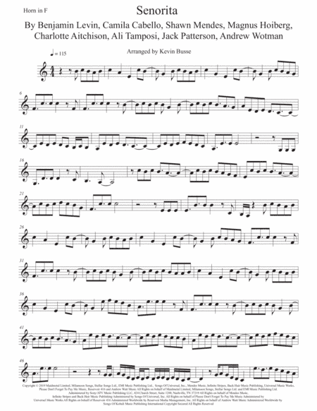 Senorita (arr. Kevin Busse)