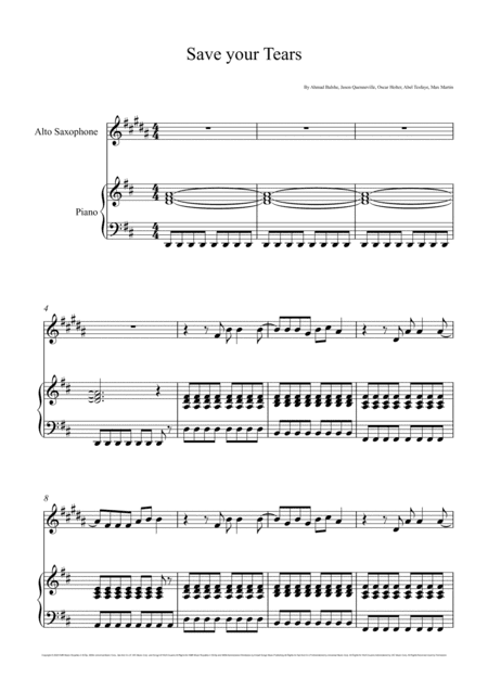 Save Your Tears (arr. André Laitano)
