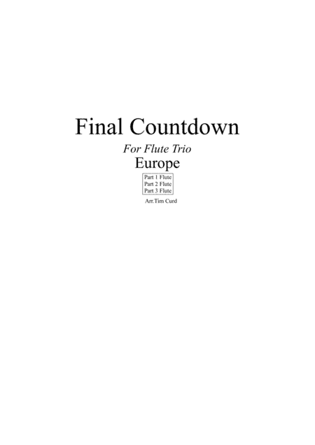 Final Countdown (arr. Tim Curd)