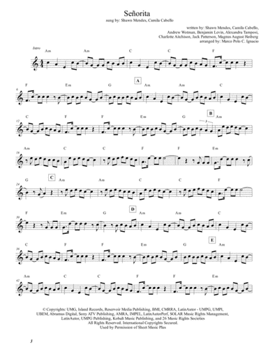 Senorita (arr. Marco Polo C. Ignacio)