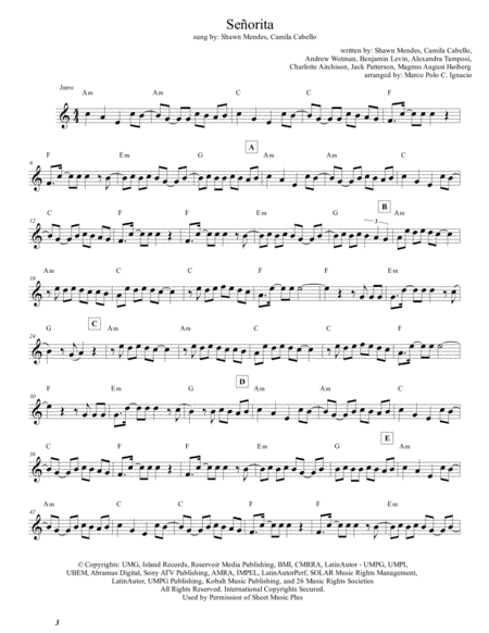 Senorita (arr. Marco Polo C. Ignacio)