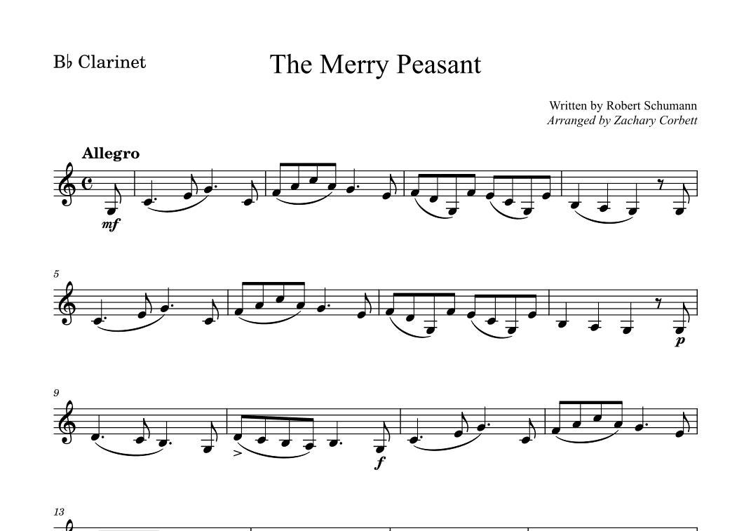 The Merry Peasant (arr. Zachary Corbett)