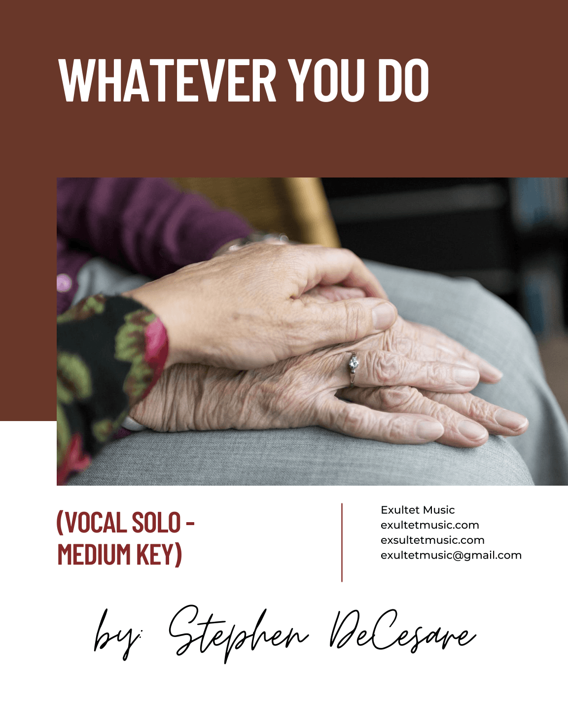Whatever You Do (Vocal Solo - Medium Key)