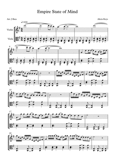 Empire State Of Mind (Part II) Broken Down (arr. John Bass - Music & Strings)
