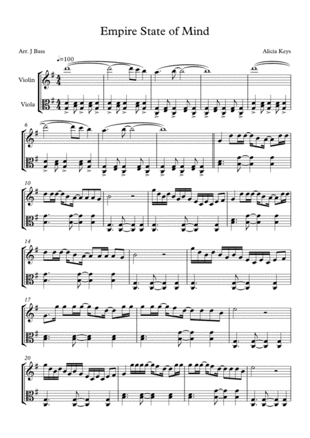 Empire State Of Mind (Part II) Broken Down (arr. John Bass - Music & Strings)