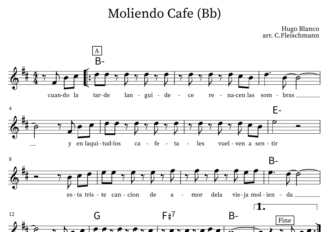 Moliendo Cafe (arr. Christoph Fleischmann)