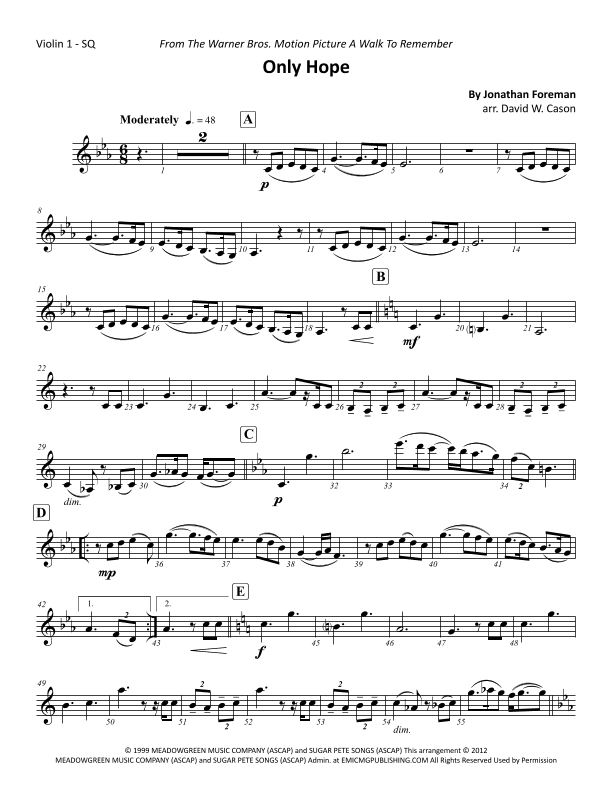Only Hope (arr. David W. Cason)