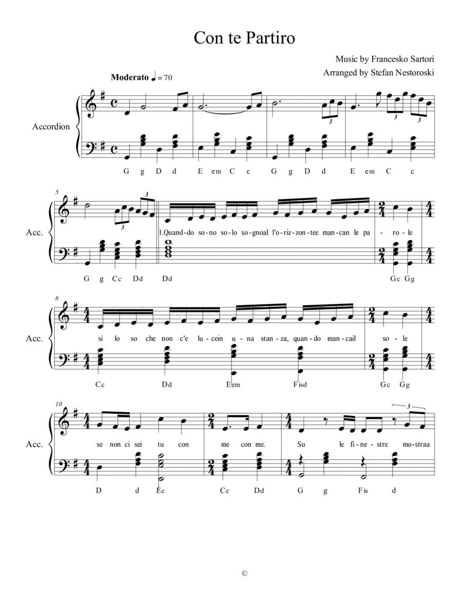 Time To Say Goodbye (arr. Stefan Nestoroski)