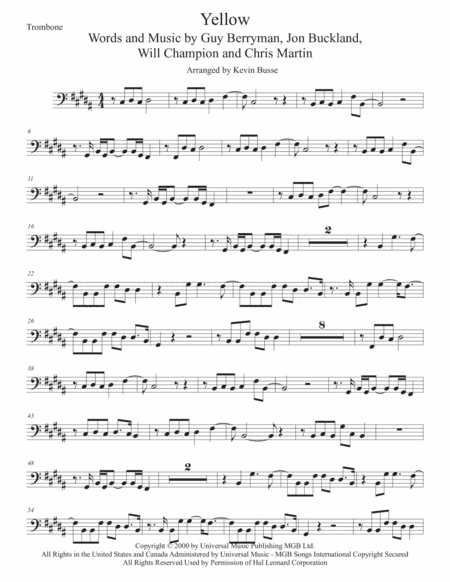 Yellow (arr. Kevin Busse)