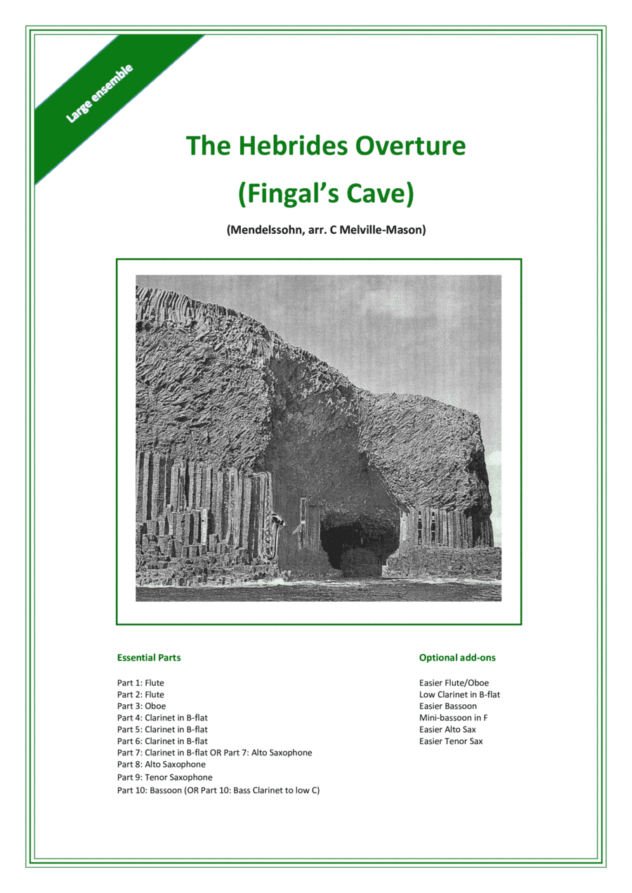 The Hebrides Overture (Fingal's Cave) for woodwind ensemble (arr. Catriona Melville-Mason)