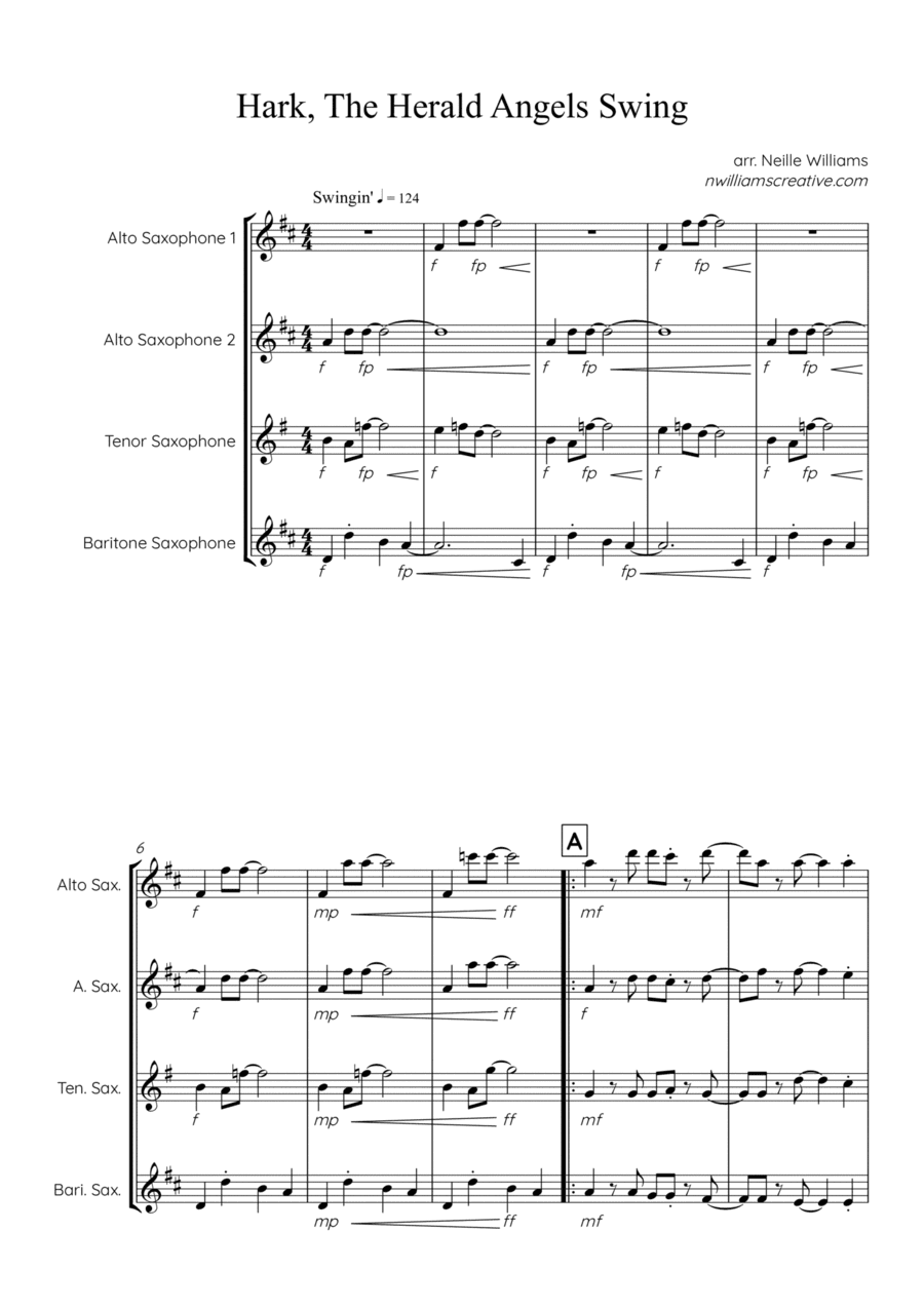Hark, The Herald Angels Swing (arr. Neille Williams)