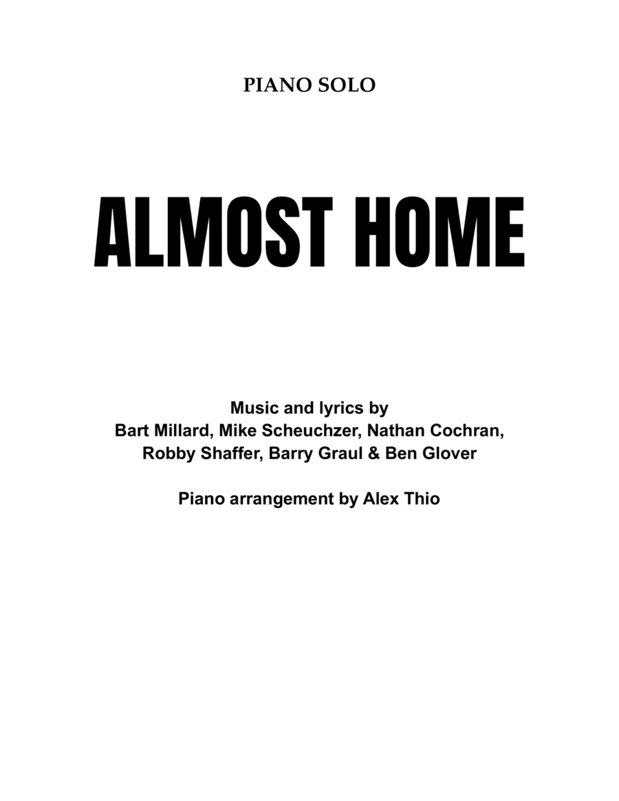 Almost Home (arr. Alex Thio)