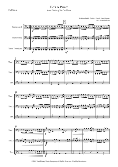 He's A Pirate (arr. Fernando Britto)
