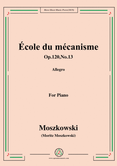 Duvernoy-École du mécanisme,Op.120,No.13,for Piano (arr. MSM)