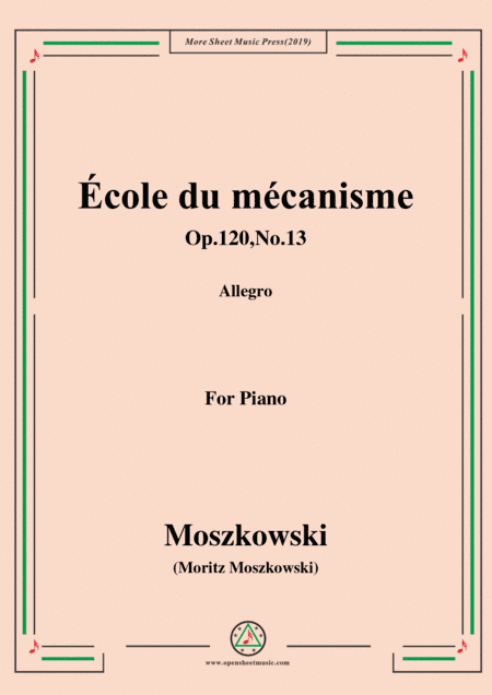 Duvernoy-École du mécanisme,Op.120,No.13,for Piano (arr. MSM)