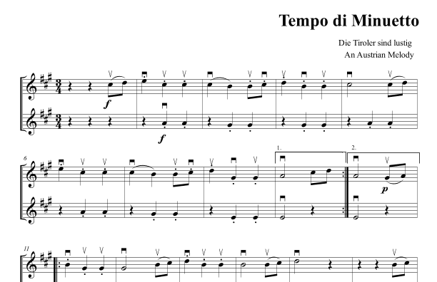 Tempo di Minuetto (arr. Biju Lawrence)