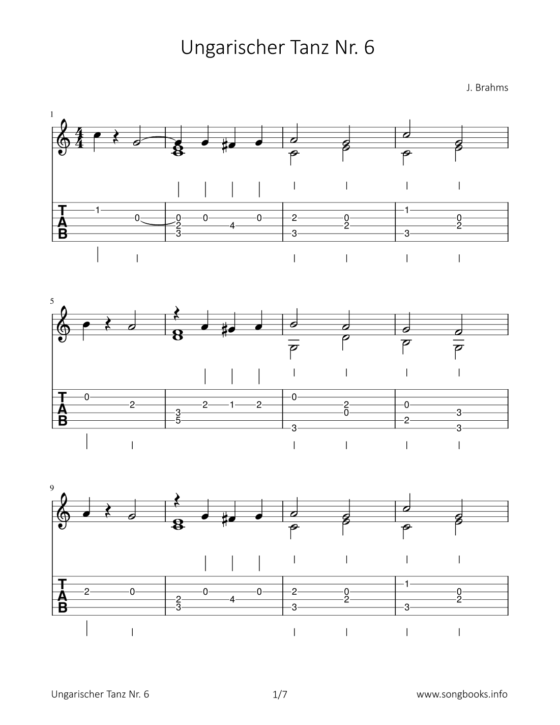Ungarischer Tanz Nr. 6 (arr. Bettina Schipp)