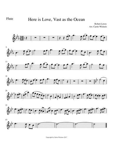 Here is Love Vast as the Ocean (arr. Carrie Wickens)