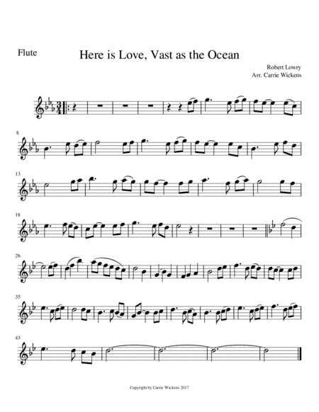 Here is Love Vast as the Ocean (arr. Carrie Wickens)