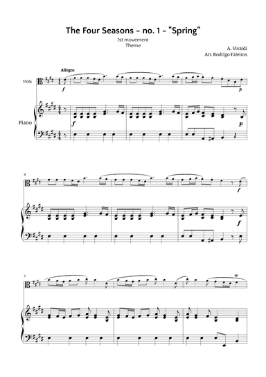 The Four Seasons - Spring (arr. Rodrigo Faleiros)