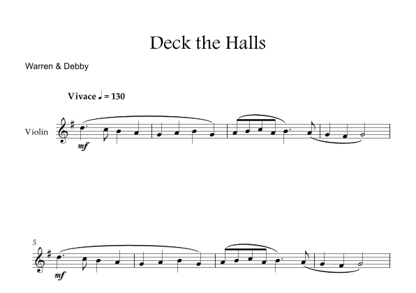 Deck the Halls (arr. Warren & Debby)